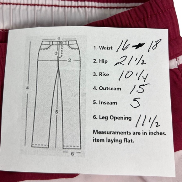 Lacoste Mens Large Swim Shorts Striped Red White 5” Inseam Polyamide Beach EUC - Picture 8 of 12